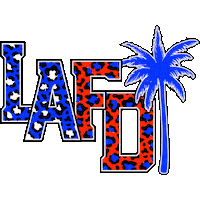 La Lafd Sticker by GOOD ALL DAY COLLECTIVE