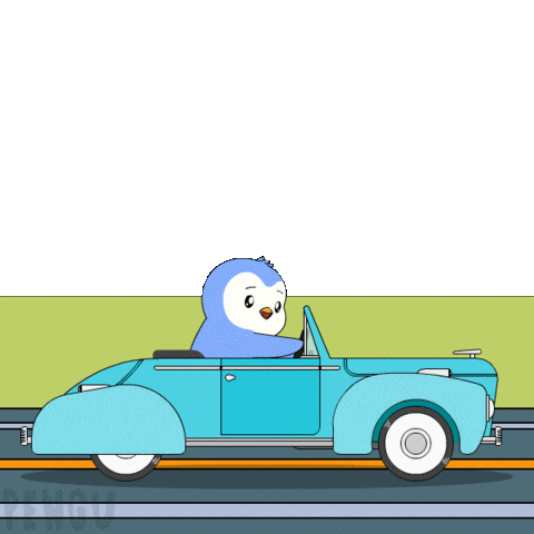 Travel Driving Sticker by Pudgy Penguins