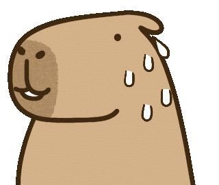 kapi_capybara giphyupload oh sweat capybara Sticker