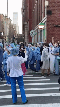 New Yorkers Thank Hospital Staff With Cheers And Applause Amid COVID-19 Pandemic