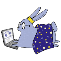 mood bunny Sticker by Bare Tree Media