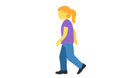 Woman Walking Sticker by EmojiVid