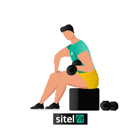 Workout Dumbbell Sticker by Sitel