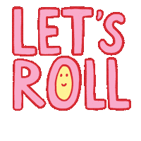 Rollerskate Lets Roll Sticker