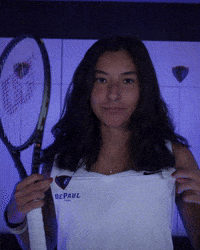 Womens Tennis GIF by DePaul Blue Demons
