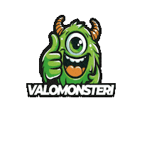 Valomonsteri monster valomonsteri valomonsteri logo Sticker