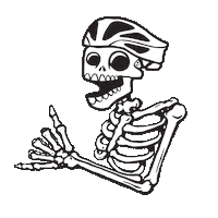 Bike Skull Sticker by Attaquer