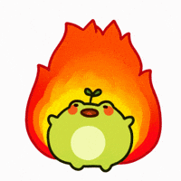 PondHQ meme fire frog fred GIF