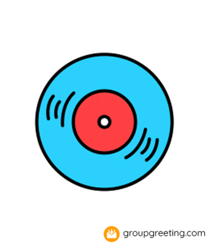 GroupGreetingcards giphyupload blue red disc Sticker