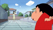 Shinchan love anime japan crush GIF