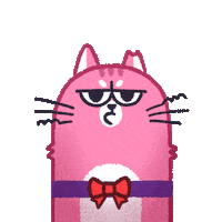 cibithecat pink cat cibi its hint cibi the cat Sticker