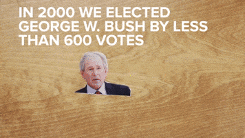 George W. Bush Won by Less Than 600 Votes