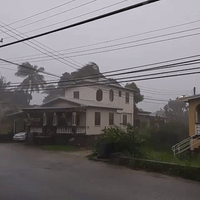 Tropical Storm Matthew Hits Residential Area in Barbados