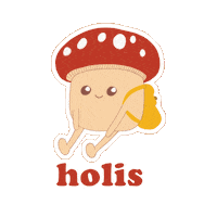 Mushroom Holi Sticker