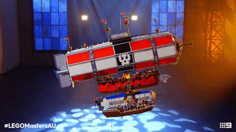 Channel 9 Reaction GIF by LEGO Masters Australia