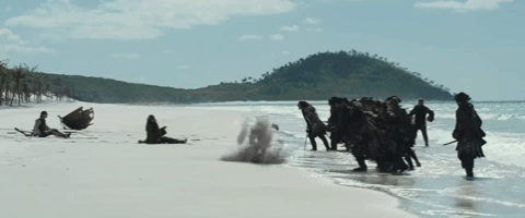 pirates of the caribbean beach GIF