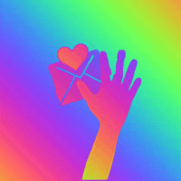 wiko_glitch love heart hand valentine GIF