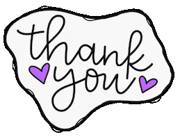 Black And White Thank You Sticker by Poptimism Art and Lettering