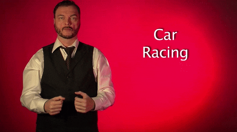 car racing asl GIF by Sign with Robert