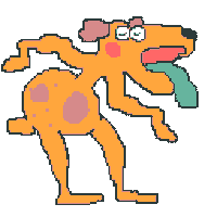 Oncogenesis dance music dog dancing Sticker