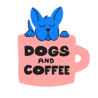 doxdesign coffee dogs dog mom dogmom Sticker