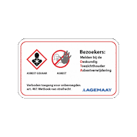 Asbest Sticker by Lagemaat