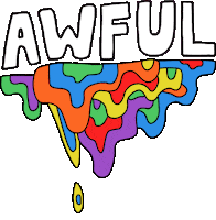 Rainbow Clothing Sticker by Awful Cloth