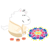 Diwali Kolam Sticker by Creative Unicorn