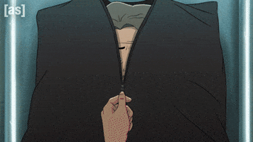 Gasping Body Bag GIF by Adult Swim