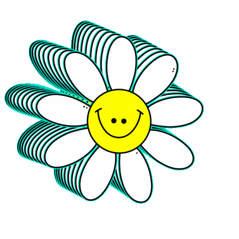 nikkidoodles457 giphygifmaker smile retro flower Sticker