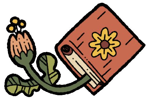 Flower Book Sticker