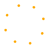 Orange Circle Sticker by Brainnu