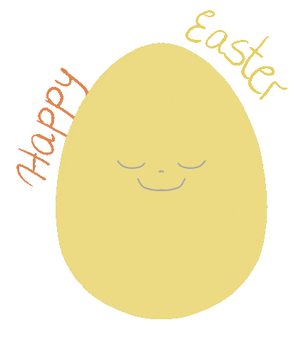 Florenciukas blue yellow orange easter Sticker