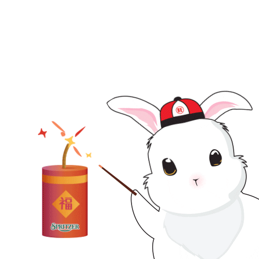 Chinese Bunny Sticker by spritzer
