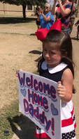 Little Girl Cries at Father's Military Homecoming
