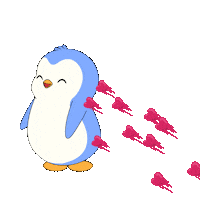 I Love You Hearts Sticker by Pudgy Penguins