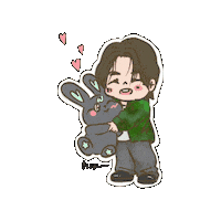 Bunny Win Sticker