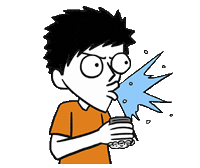 Scared Shock Sticker