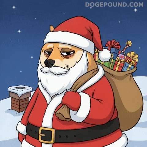 Tired Merry Christmas GIF by Doge Pound