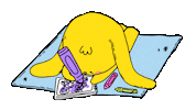Bunny Coloring Sticker by SadBun