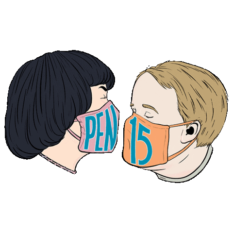Pen15Show Kiss Sticker by HULU