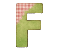 F Cute Letters Sticker
