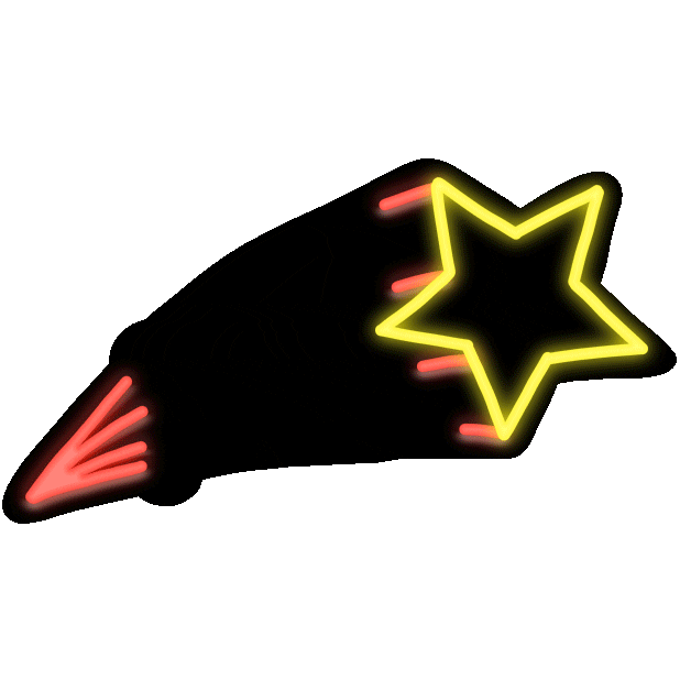 Awesome Shooting Star Sticker by Dyanapyehchek