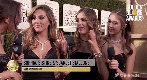 red carpet sistine stallone GIF by Golden Globes