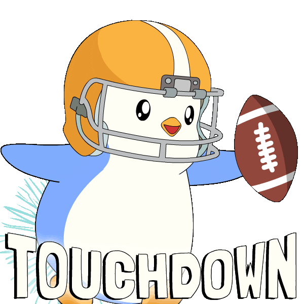 American Football Win Sticker by Pudgy Penguins