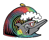 krinkywinky cool rainbow trippy wave Sticker