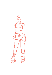 Rollerblading Roller Derby Sticker