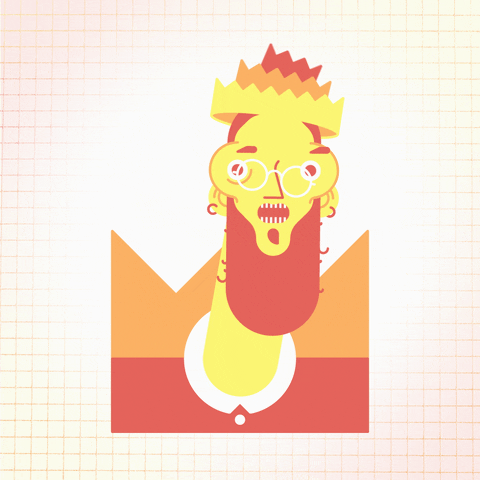 BLAAAAH giphyupload animation red yellow GIF