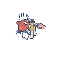 Scared Fish Sticker