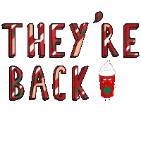 christmas latte Sticker by Starbucks UK